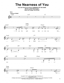 page one of The Nearness Of You (Pro Vocal)