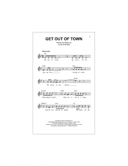 page one of Get Out Of Town (Lead Sheet / Fake Book)