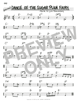 page one of Dance Of The Sugar Plum Fairy, Op. 71a (from The Nutcracker) (Real Book – Melody, Lyrics & Chords)