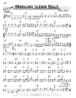 page one of Brazilian Sleigh Bells (Real Book – Melody, Lyrics & Chords)