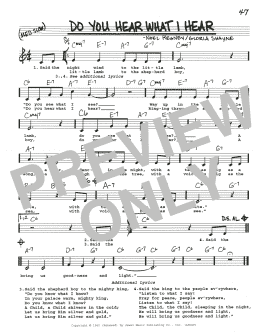 page one of Do You Hear What I Hear (Real Book – Melody, Lyrics & Chords)