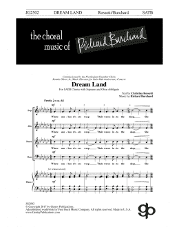 page one of Dream Land (SATB Choir)