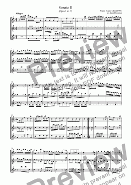 page one of Sonate II (opus 1 nr. 2)