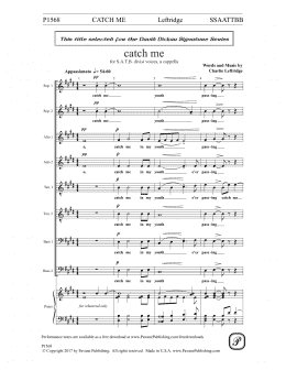 page one of Catch Me (SATB Choir)
