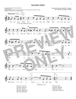 page one of The Hokey Pokey (Easy Lead Sheet / Fake Book)