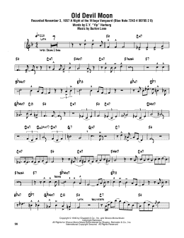 page one of Old Devil Moon (Tenor Sax Transcription)