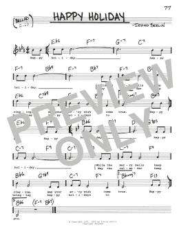 page one of Happy Holiday (Real Book – Melody, Lyrics & Chords)