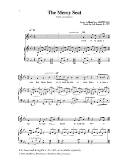 page one of The Mercy Seat (SATB Choir)