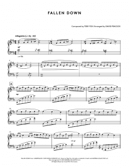 page one of Fallen Down (from Undertale Piano Collections) (arr. David Peacock) (Piano Solo)