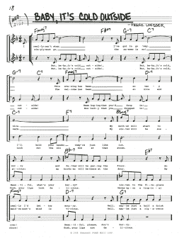 page one of Baby, It's Cold Outside (Real Book – Melody, Lyrics & Chords)