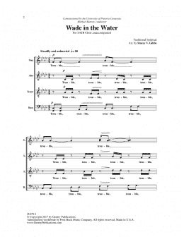 page one of Wade in the Water (SATB Choir)