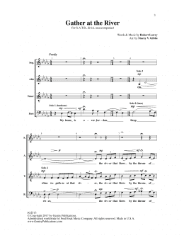 page one of Gather at the River (SATB Choir)