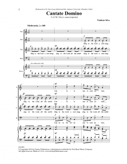 page one of Cantate Domino (SATB Choir)