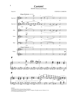page one of Cantate! (SSATB Choir)