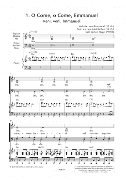 page one of O Come, O Come, Emmanuel (Choir)
