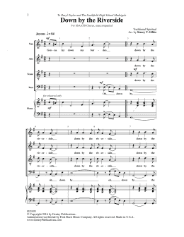 page one of Down by the Riverside (Choir)