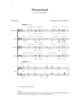 page one of Shenandoah (SSAATTBB Choir)