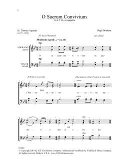 page one of O Sacrum Convivium (SATB Choir)