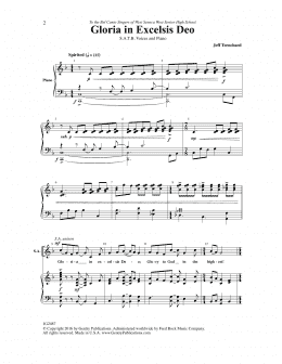page one of Gloria in Excelsis Deo (SATB Choir)