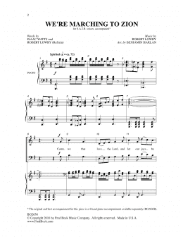 page one of We're Marching to Zion (SATB Choir)