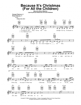 page one of Because It's Christmas (For All The Children) (Easy Guitar)