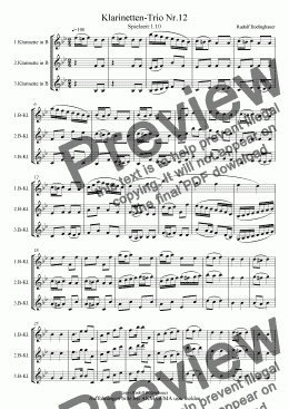 page one of Klarinetten-Trio Nr.12