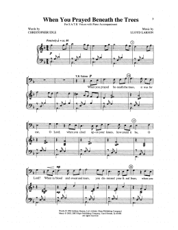 page one of When You Prayed Beneath The Trees (SATB Choir)