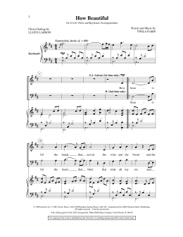 page one of How Beautiful (SAB Choir)