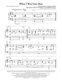 page one of When I Was Your Man (Piano Adventures)