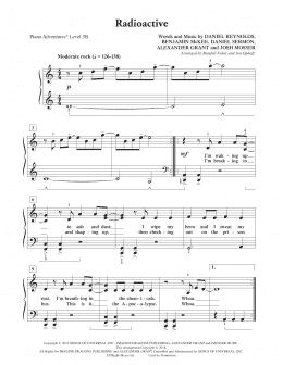 page one of Radioactive (Piano Adventures)