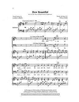 page one of How Beautiful (SATB Choir)