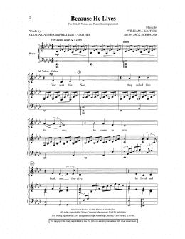 page one of Because He Lives (SAB Choir)