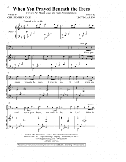 page one of When You Prayed Beneath The Trees (2-Part Choir)