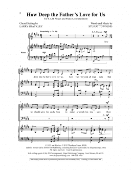 page one of How Deep the Father's Love for Us (arr. Larry Shackley) (SAB Choir)