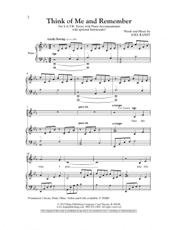 page one of Think Of Me And Remember (SATB Choir)