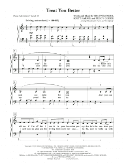 page one of Treat You Better (Piano Adventures)