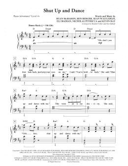 page one of Shut Up and Dance (Piano Adventures)