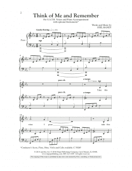 page one of Think Of Me And Remember (SATB Choir)