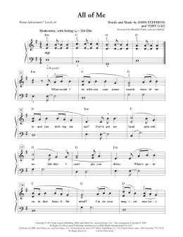 page one of All of Me (Piano Adventures)