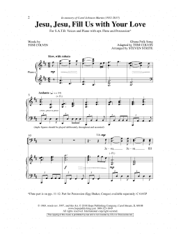 page one of Jesu, Jesu, Fill Us with Your Love (SATB Choir)
