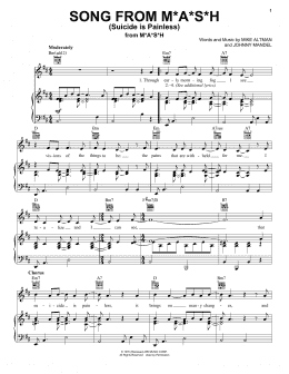 page one of Song From M*A*S*H (Suicide Is Painless) (Piano, Vocal & Guitar Chords (Right-Hand Melody))