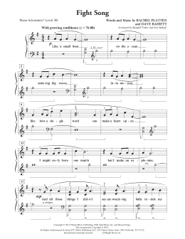 page one of Fight Song (Piano Adventures)