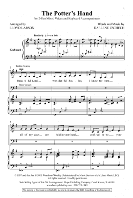 page one of The Potter's Hand (2-Part Choir)