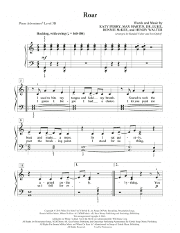 page one of Roar (Piano Adventures)