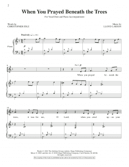 page one of When You Prayed Beneath The Trees (Vocal Duet)