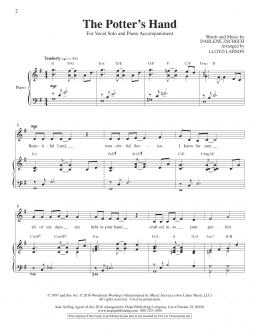 page one of The Potter's Hand (Piano, Vocal & Guitar Chords (Right-Hand Melody))