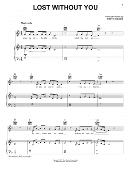 page one of Lost Without You (Piano, Vocal & Guitar Chords (Right-Hand Melody))