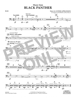 page one of Music from Black Panther (arr. Robert Longfield) - Bass (Orchestra)