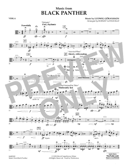 page one of Music from Black Panther (arr. Robert Longfield) - Viola (Orchestra)