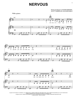 page one of Nervous (Piano, Vocal & Guitar Chords (Right-Hand Melody))
